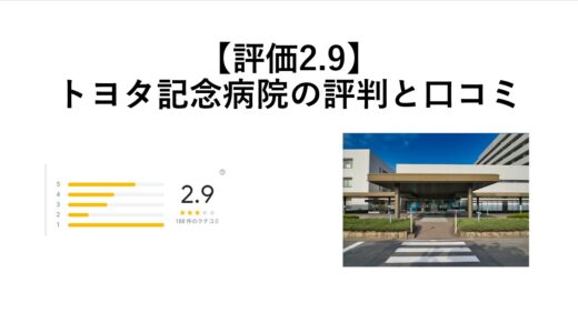 【評価2.9】トヨタ記念病院の口コミをネットの10人から徹底調査！